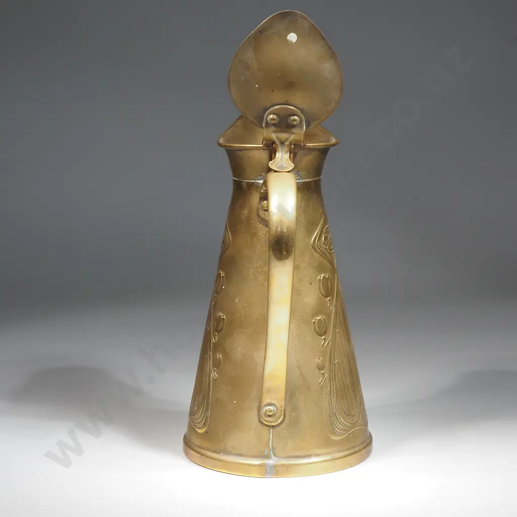 Brass  Lidded Jug With Art Nouveau Decoration Joseph By  Sankey & Sons Image 1++