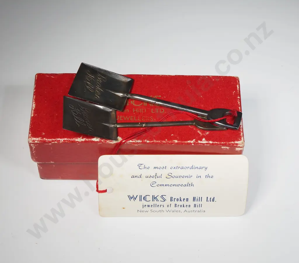 Wicks Broken Hill Ltd Stg Sil Silver Sugar Spoons Image 1++