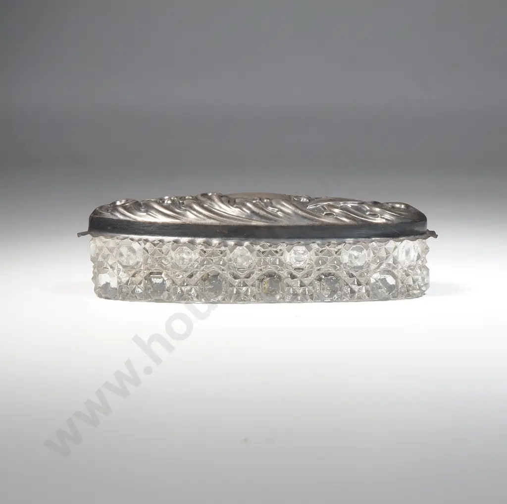 Sterling Silver Topped Dressing Table Container  Image 1++