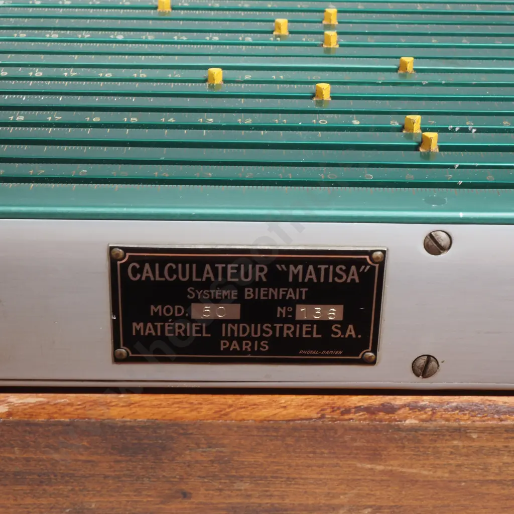 Vintage Wooden Box Containing A Tool For Calculating Track Geometry Corrections For Railways. Manufactured By  Matisa, Image 1++