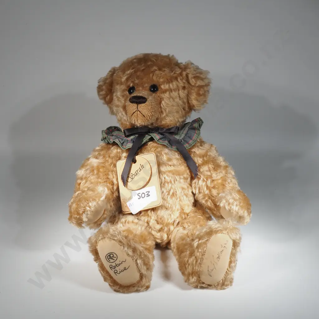 Robin Rive Century Golden Jointed Limited Edition Mohair Teddy Bear "Sarah" .Signed By Richard Ballantyne Image 1++