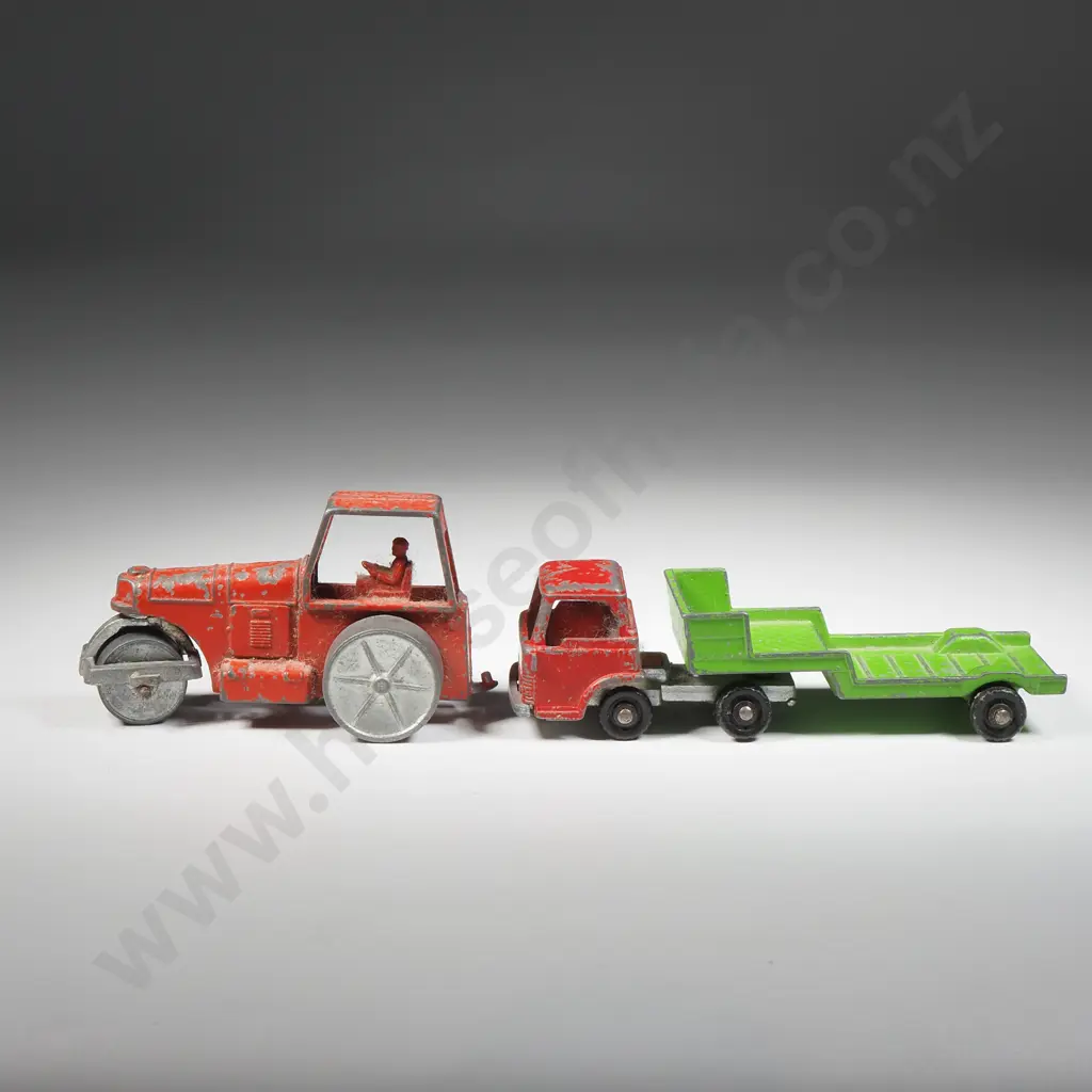 Midget Funho Tractor & Ford Low Loader. Loader Marked NO 51. Image 1++