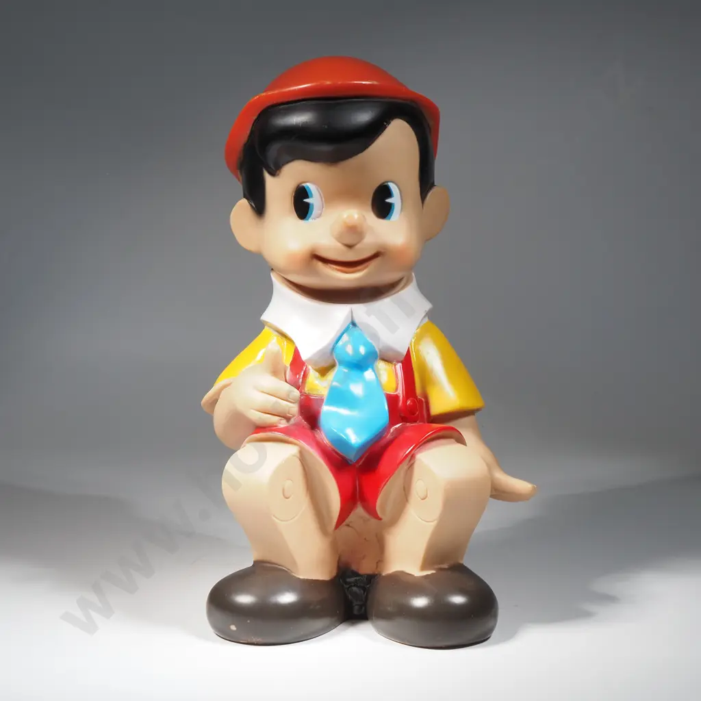 Large Vintage Pinocchio  Coin Bank/ Money Box. Walt Disney. Circa 1960 Image 1++