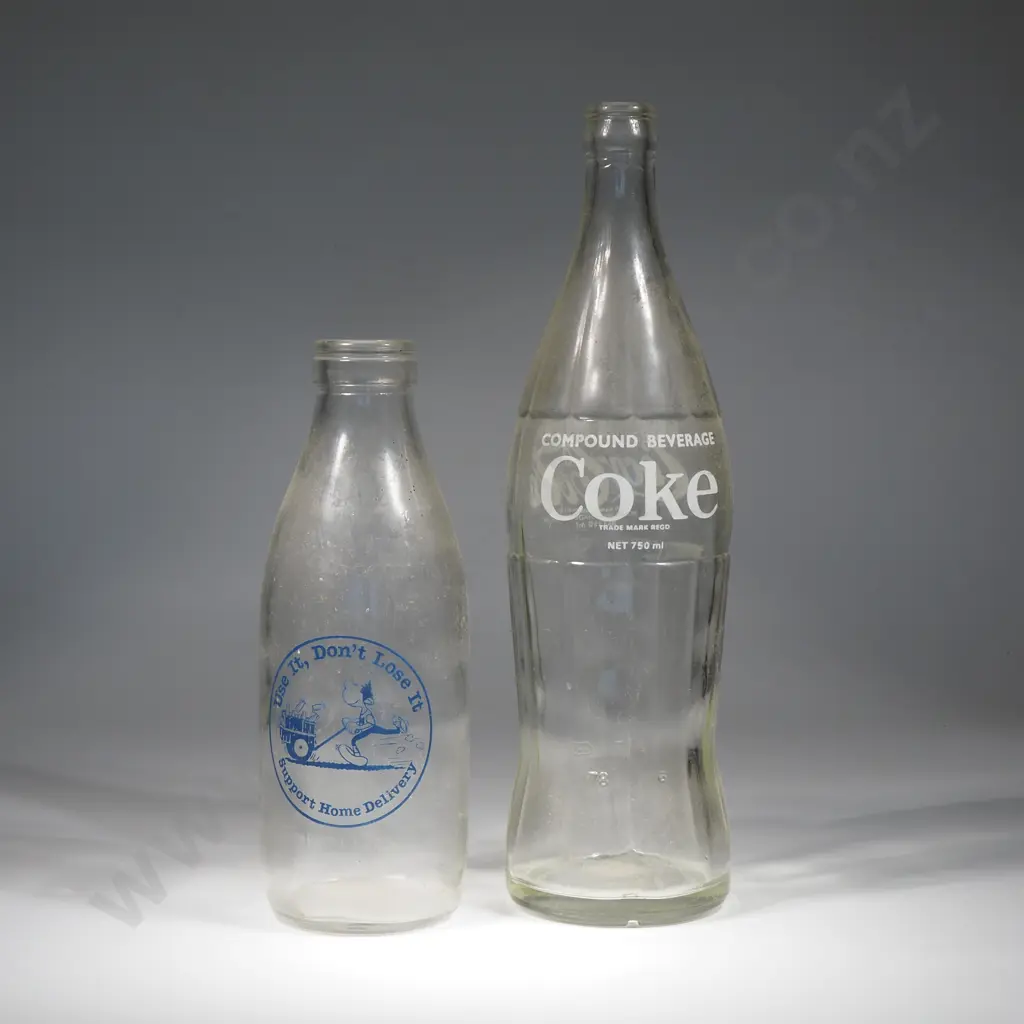 Glass Coca Cola Bottle, Glass Milk Bottle (Use It Dont Loose It,Support Home Delivery) Image 1++