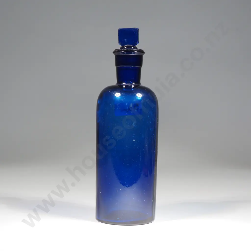 Vintage Blue Pharmacy Bottle Image 1++