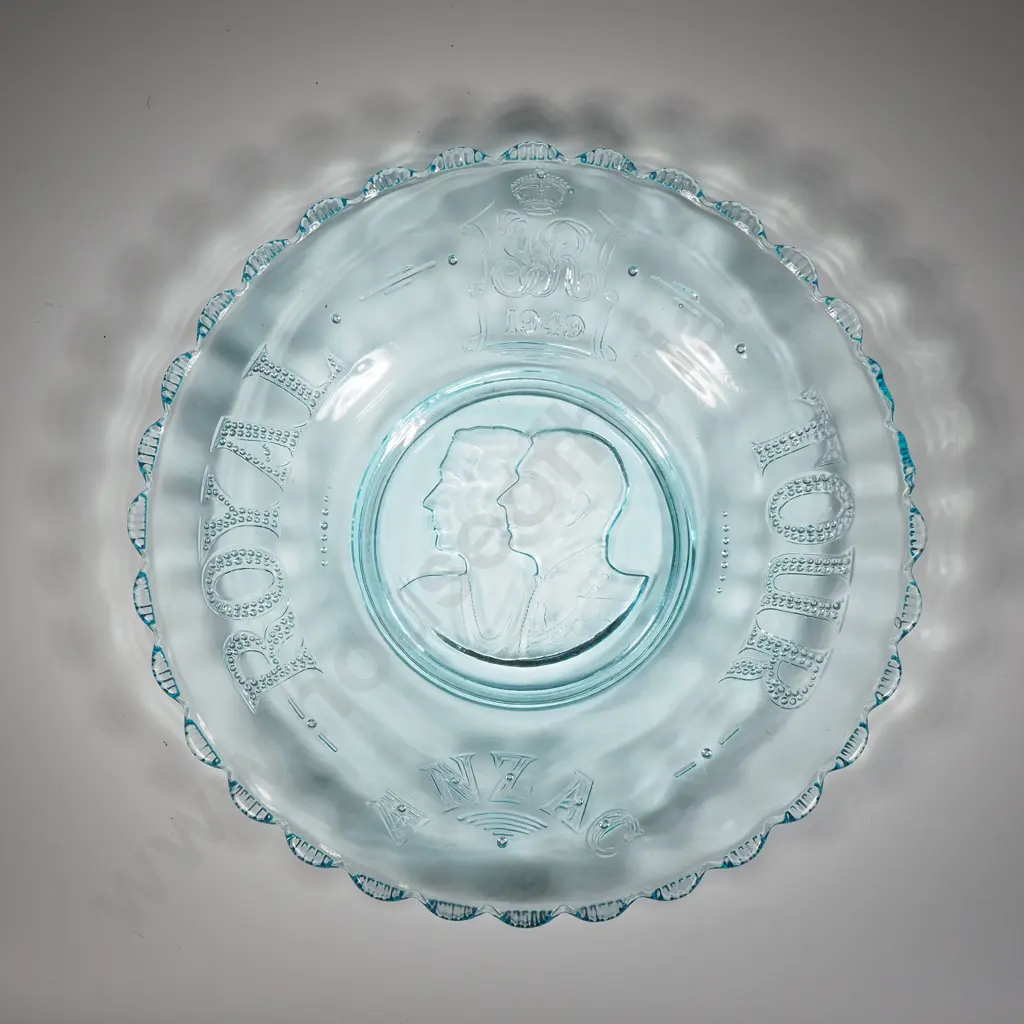 Royal Tour Glass Plate, For Auld Lang Syne Glass Plate, Glass ER Plate & Chrome ER Tray & A Bowl Image 1++