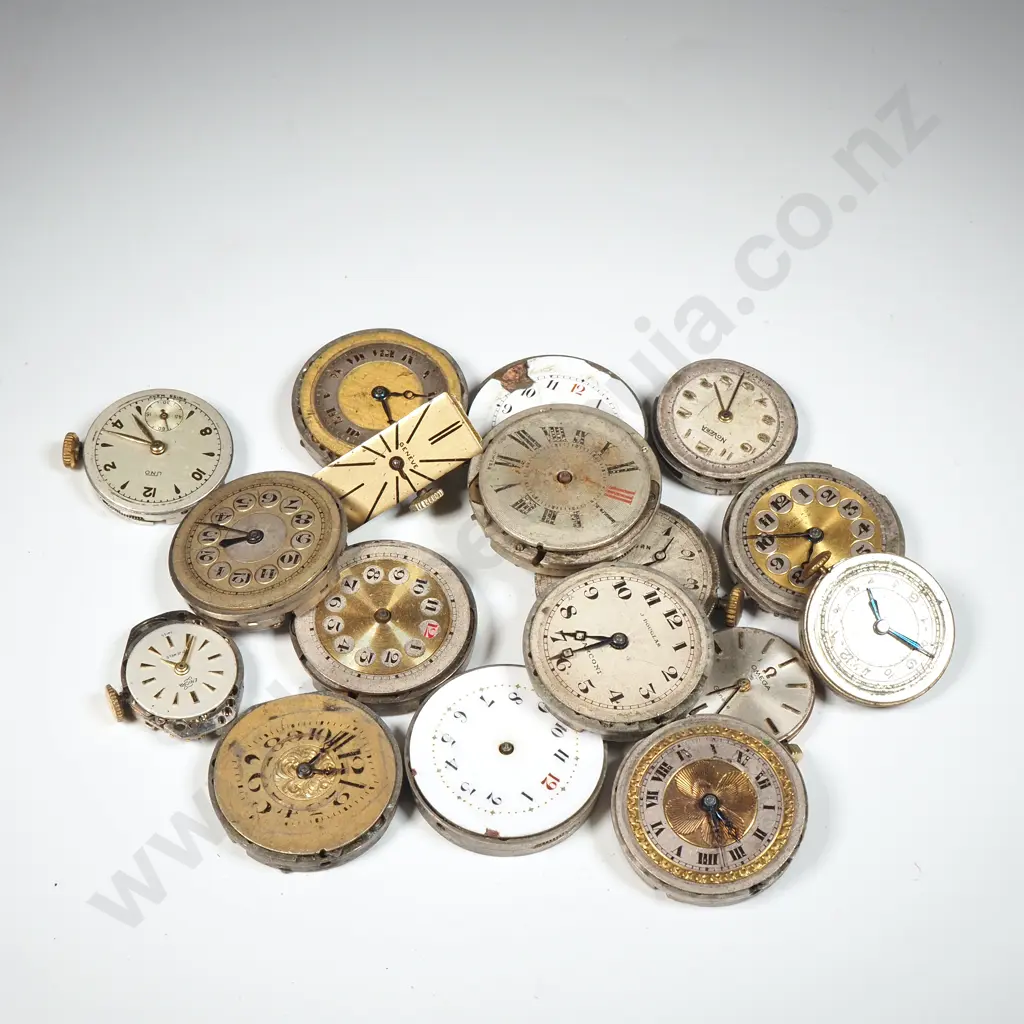 Assortment Of Ladies Wristwatch Movement & Dials Including Omega, Unicorn Etc.   Image 1++