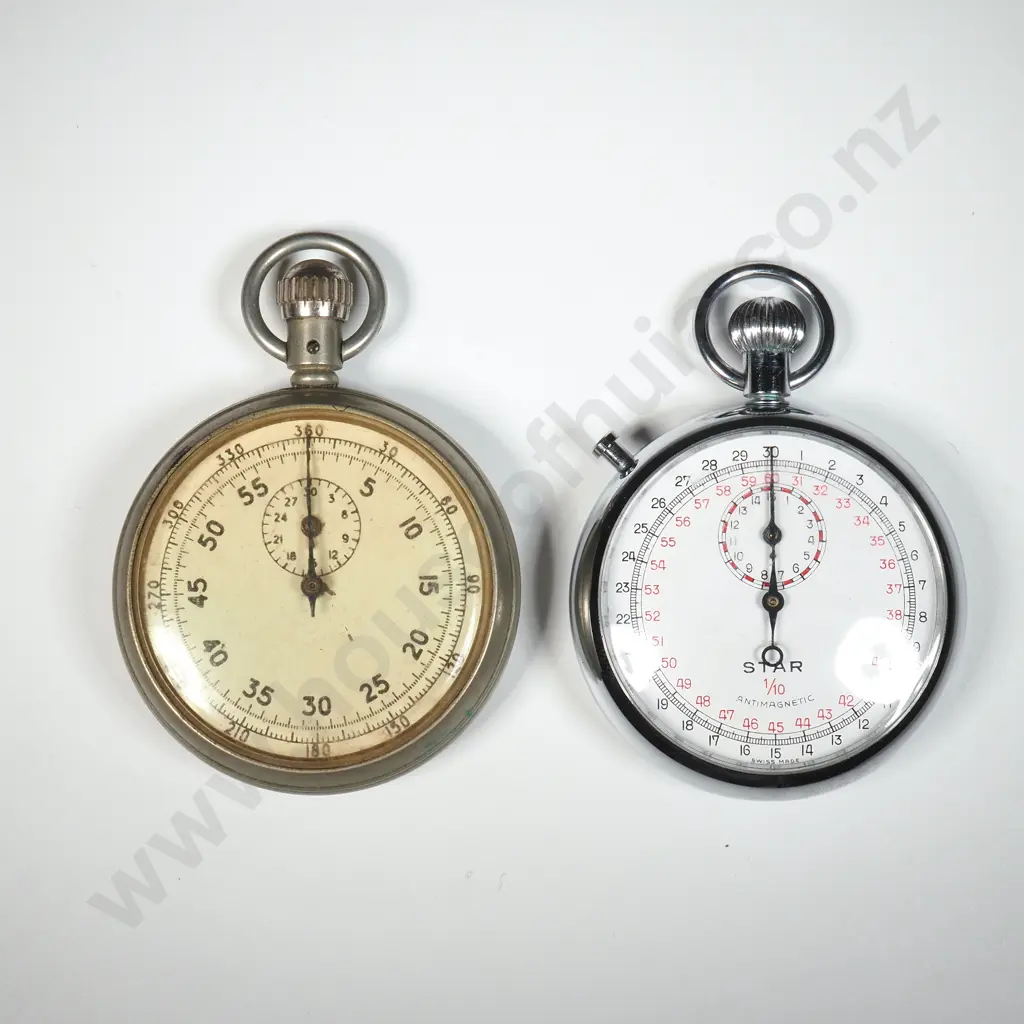 Two Vintage Stop Watches: Star 1/10 Antimagnetic Stop Watch & Another Vintage Stop Watch Image 1++