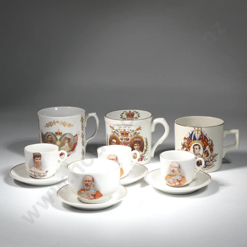 Collection Of King George V Royal China: Coronation Mug: Shelley England. Gold Detailing Decorative Mug Image 1++