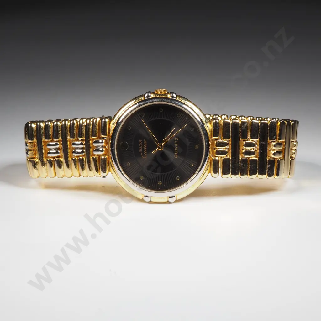Replica Cartier Ladies Quartz Wrist Watch w Gold Plated Case Image 1++
