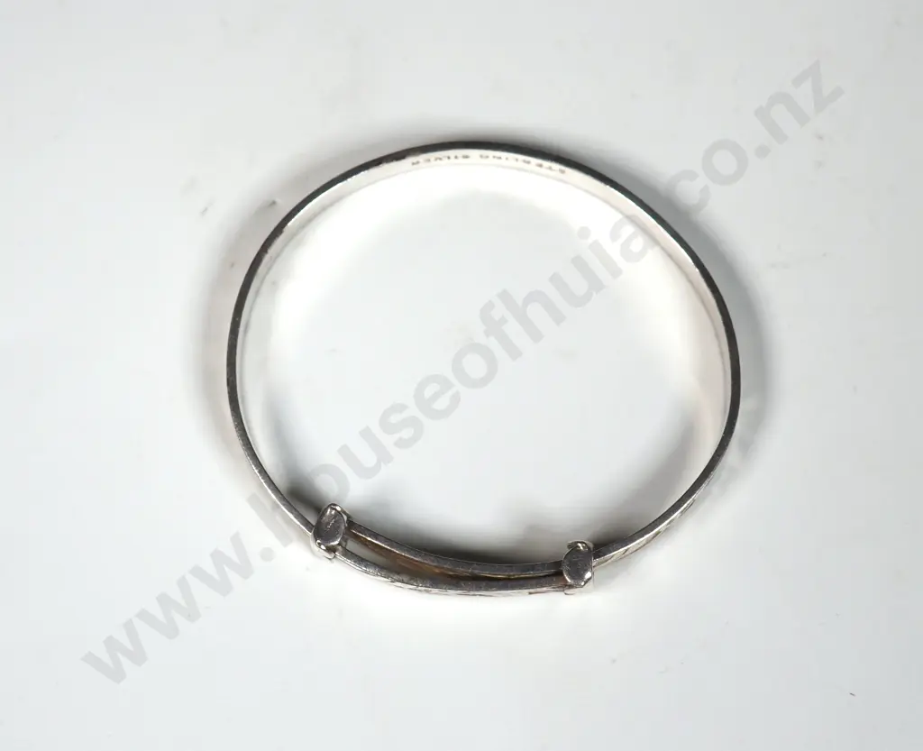 Sterling Silver Engraved Expandable Babies Bangle Image 1++