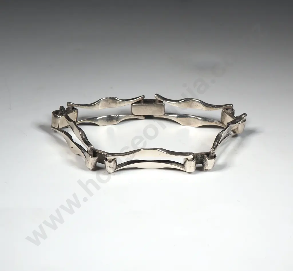 Vintage Sterling Silver Fancy Link Chain Bracelet Image 1++