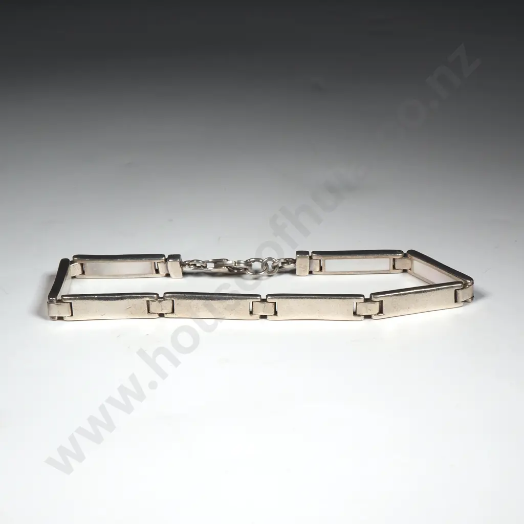 Sterling Silver Bar Link Bracelet Image 1++