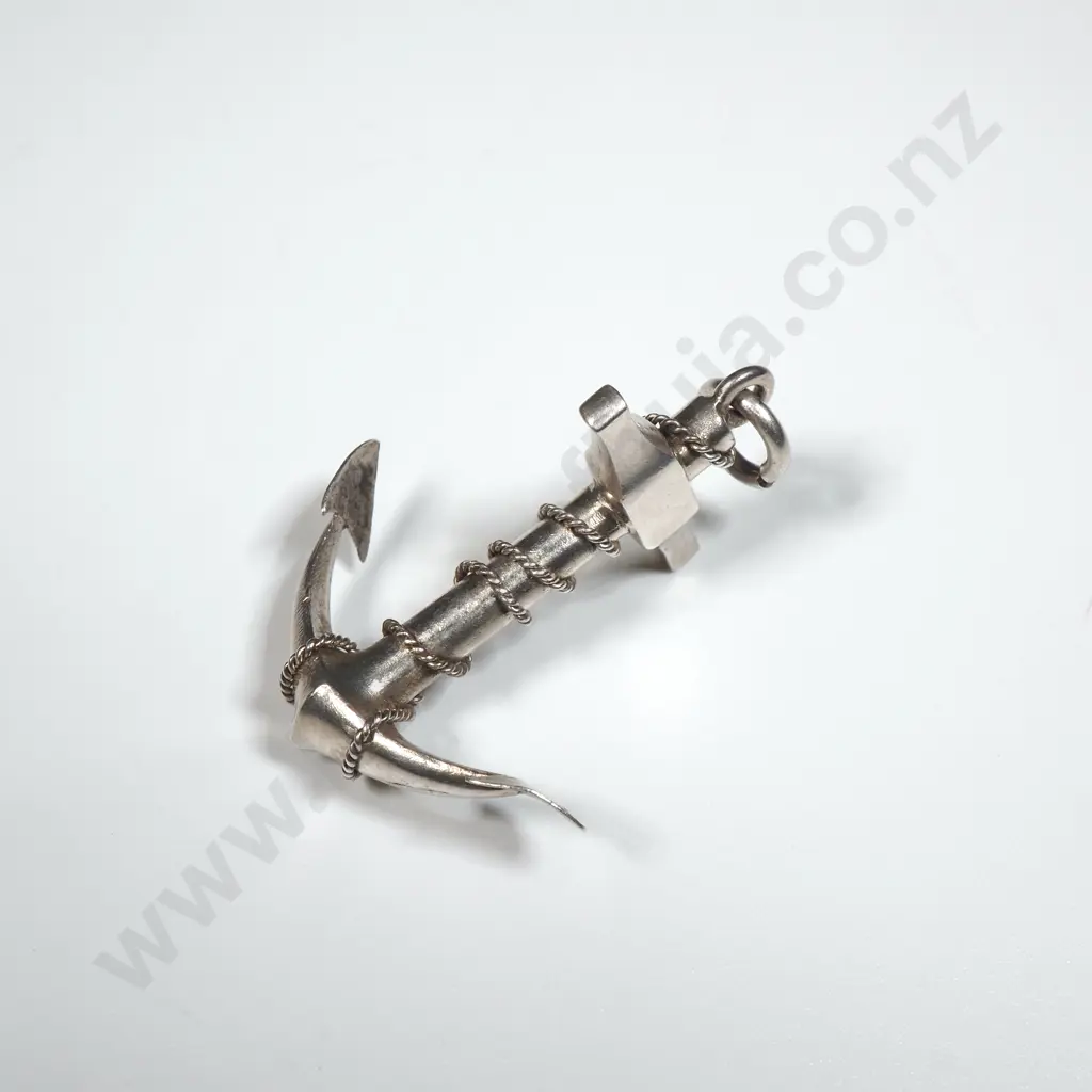 Sterling Silver Anchor Pendant Image 1++