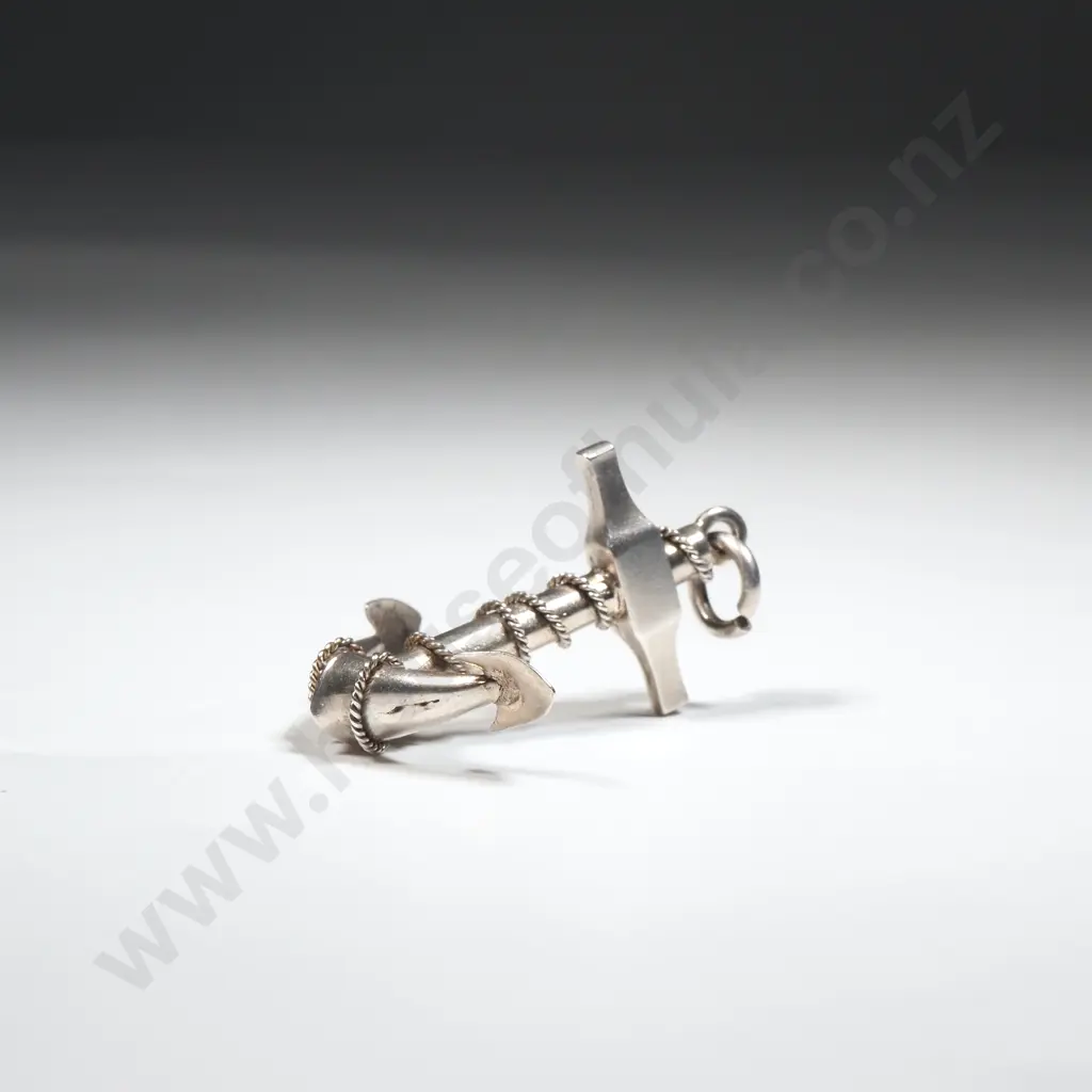 Sterling Silver Anchor Pendant Image 1++