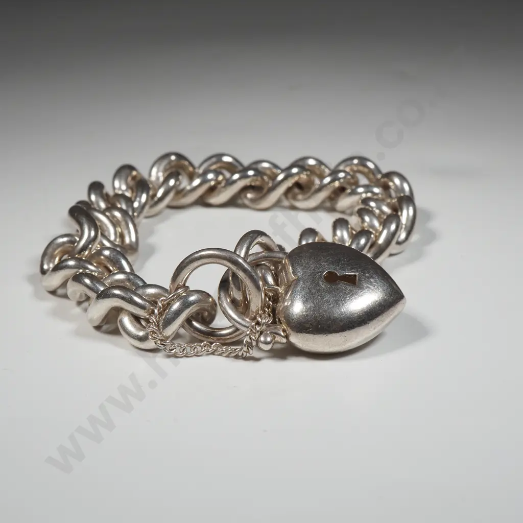 Substantial Sterling Silver Bracelet Image 1++