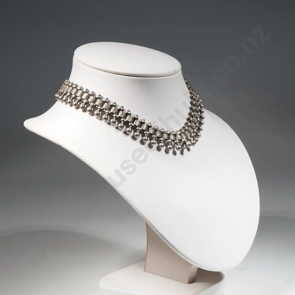 Antique Sterling Silver Collar Necklace Image 1++