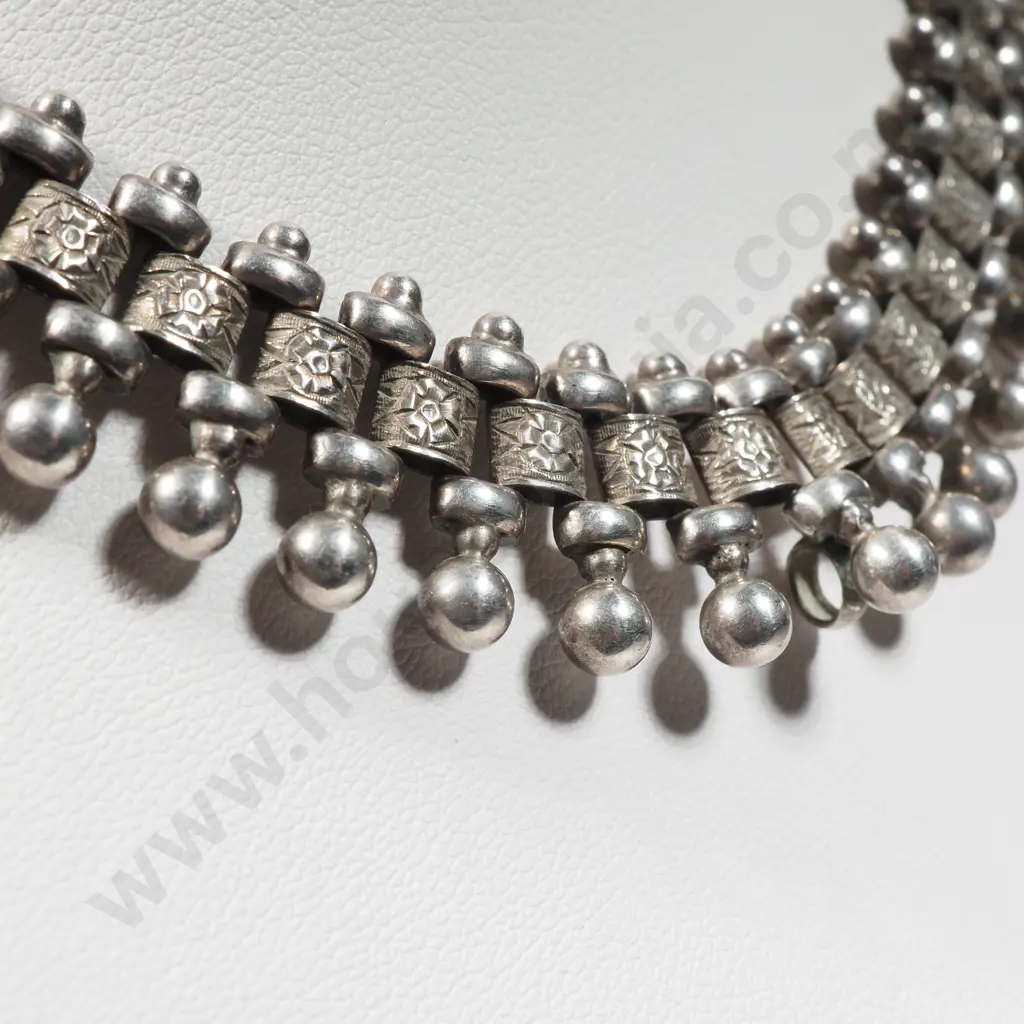 Antique Sterling Silver Collar Necklace Image 1++