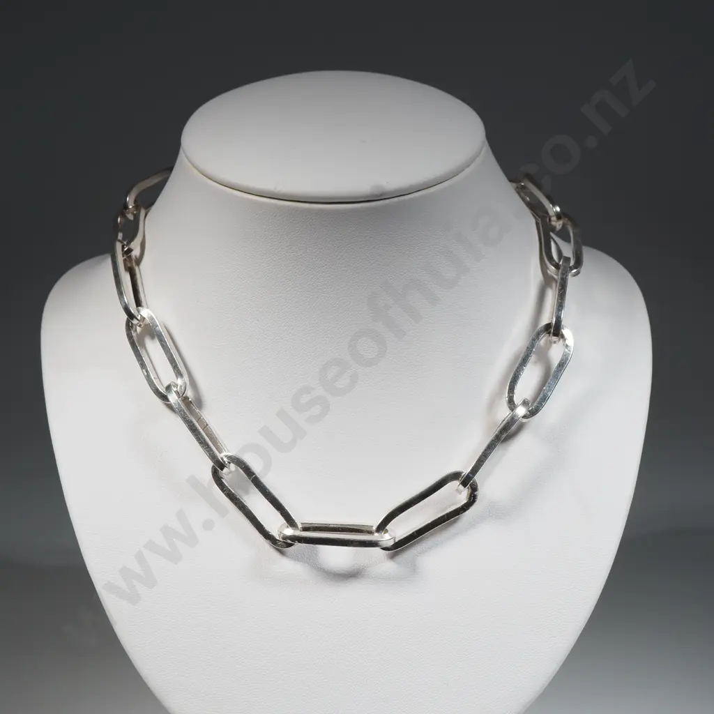Sterling Silver Looped Chain Necklace Image 1++