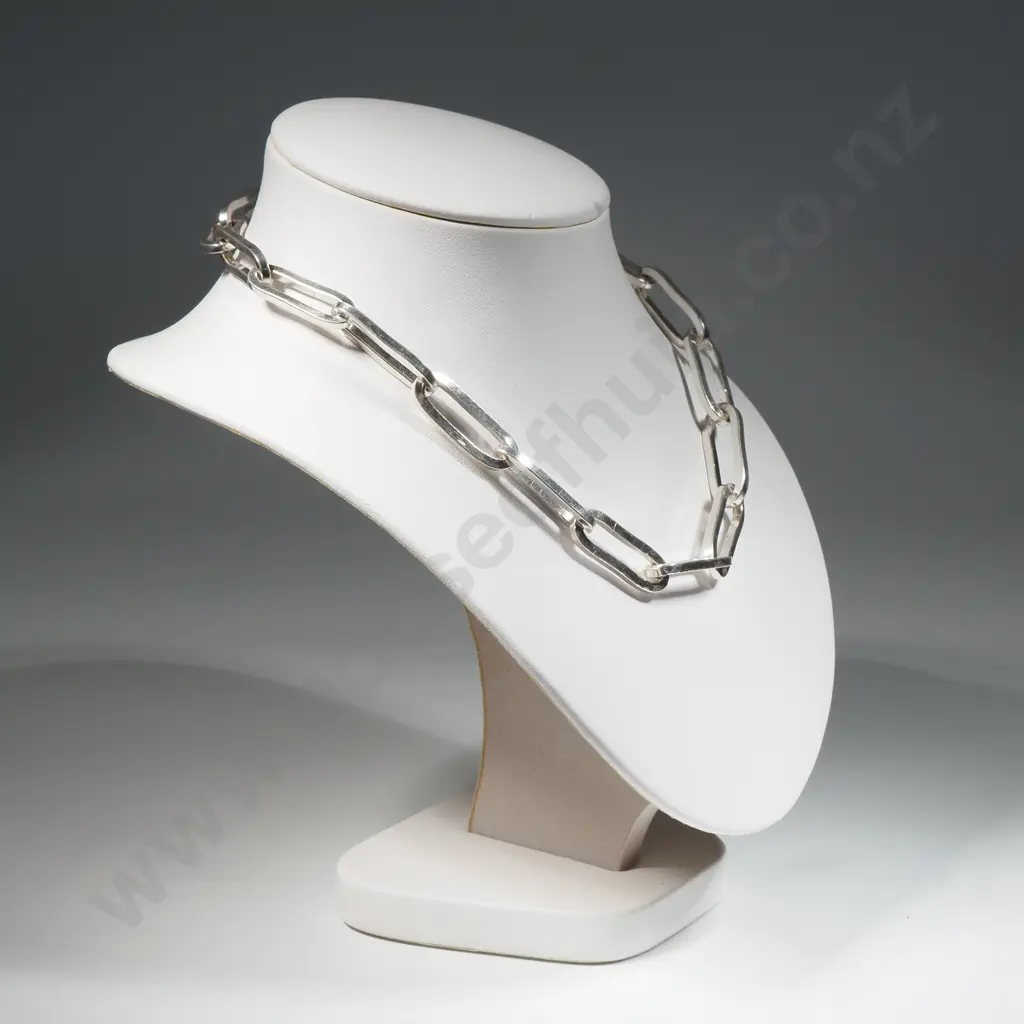 Sterling Silver Looped Chain Necklace Image 1++