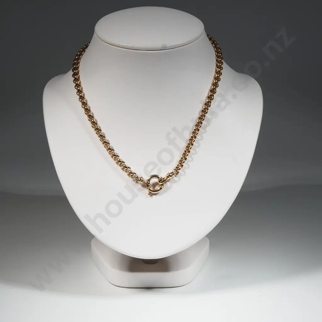 9ct Gold Belcher Link Necklace Image 1++