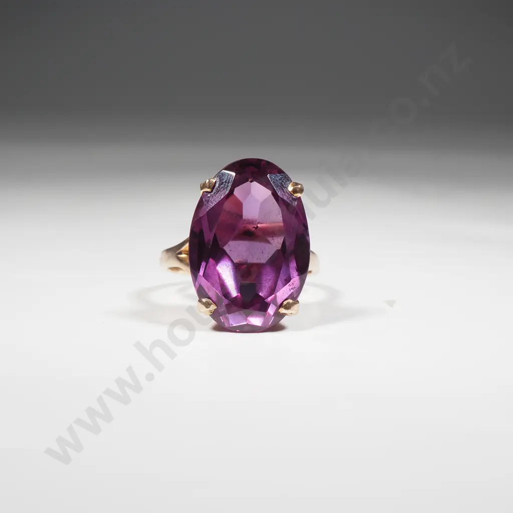 14ct Gold Large Amethyst Ring Image 1++