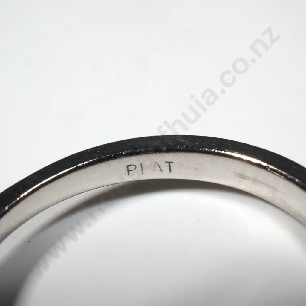 Platinum Diamond Solitaire Ring w Valuation for $8,000.00 - .59 Carat Diamond E VVS2 - Extremely High Grade Stone Image 1++