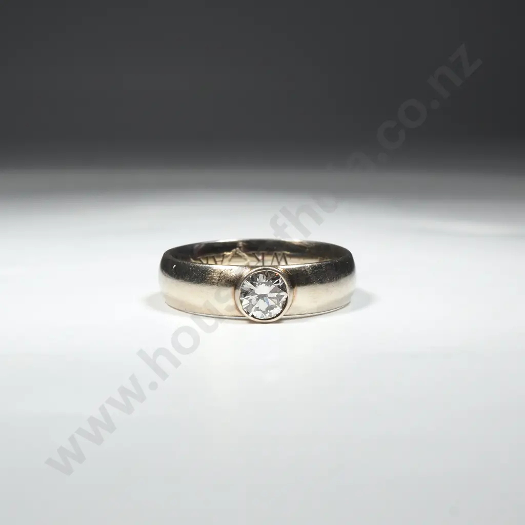 9ct White Gold Diamond Ring w Valuation - $3,915.00 Image 1++
