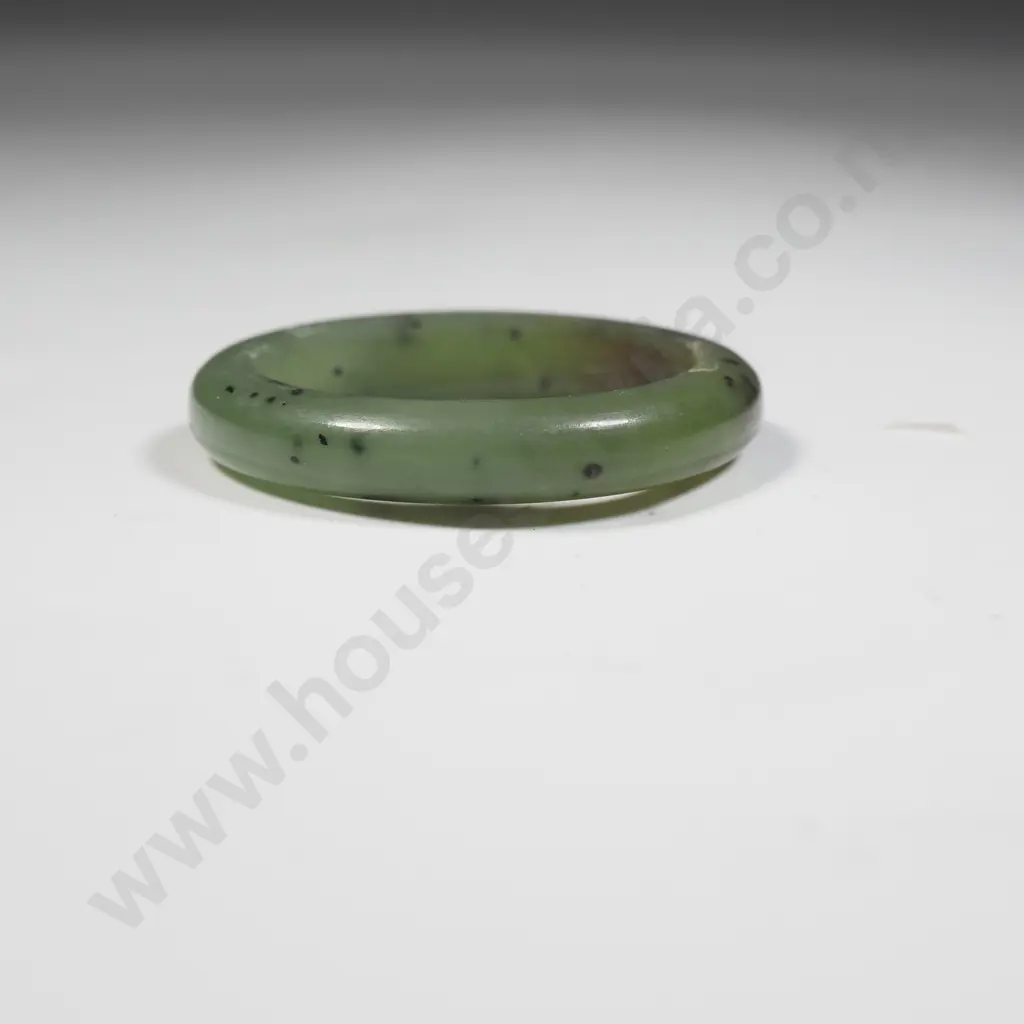 Solid Greenstone Ring - Size R Image 1++