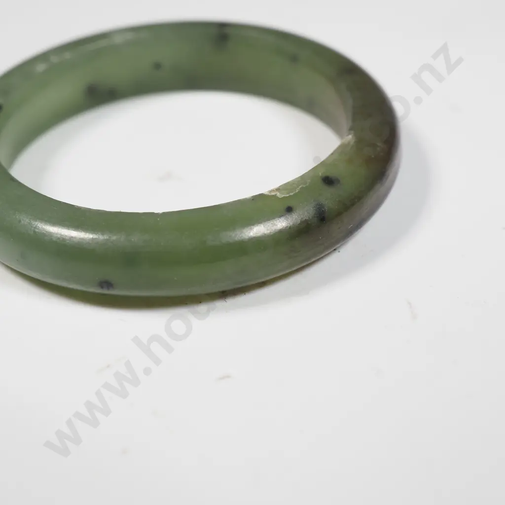 Solid Greenstone Ring - Size R Image 1++