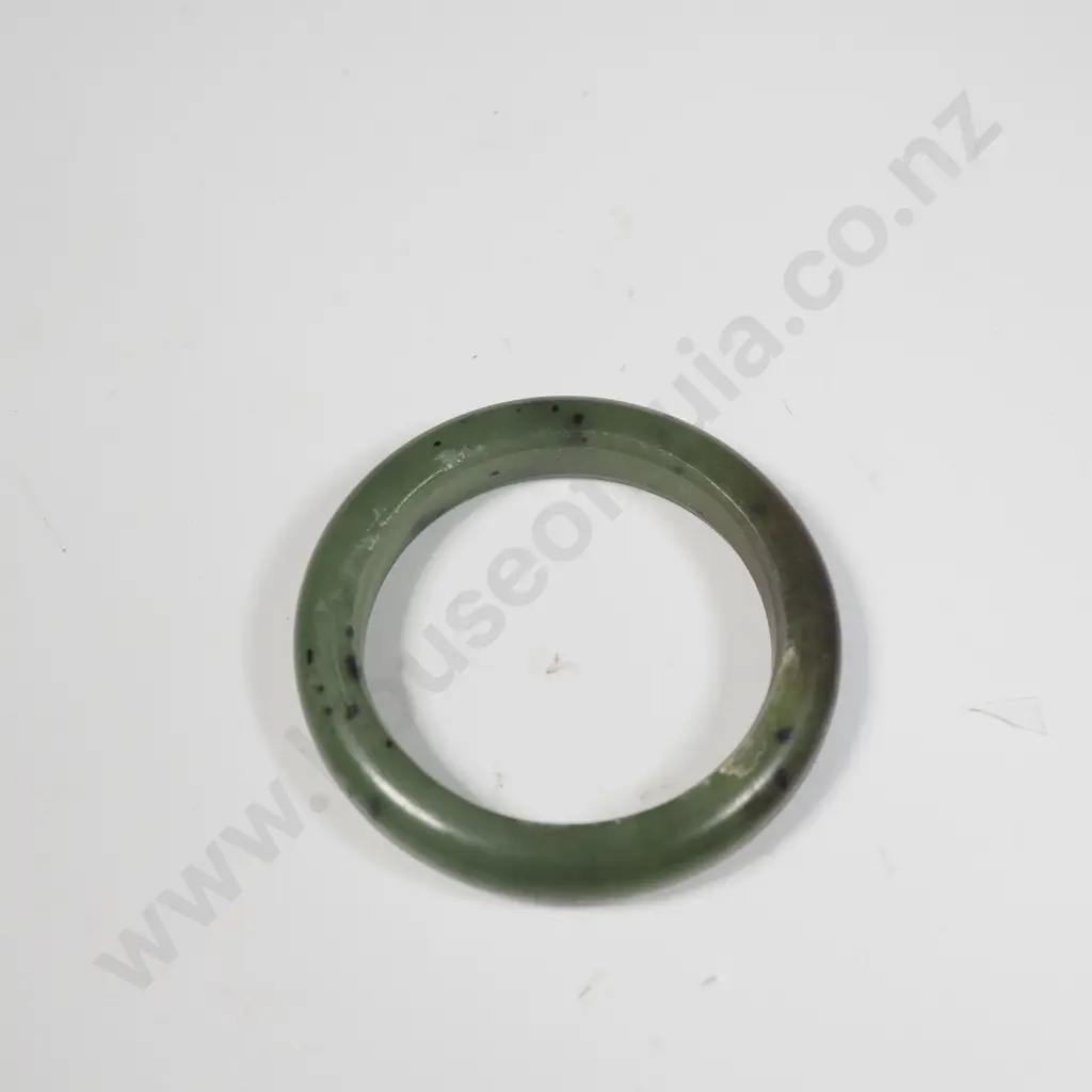 Solid Greenstone Ring - Size R Image 1++