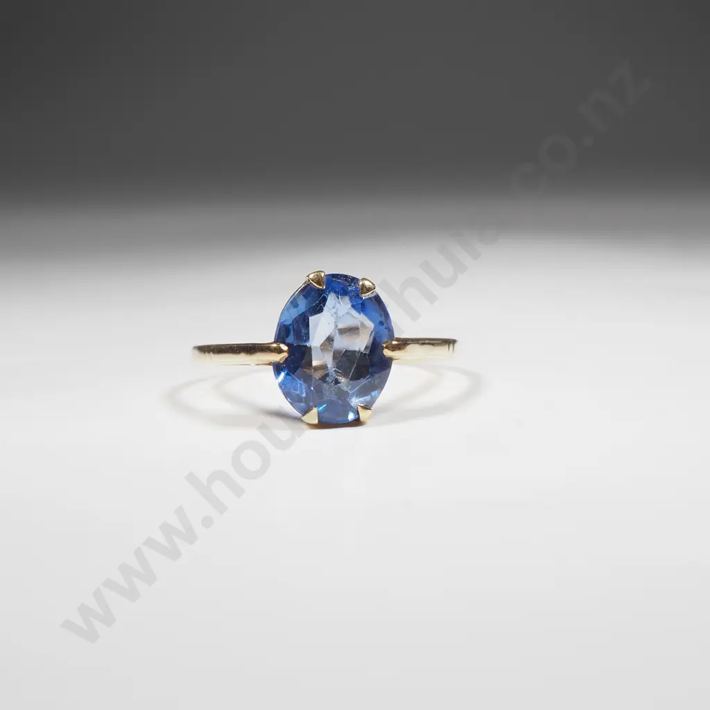18ct Gold & Sapphire Ring Image 1++