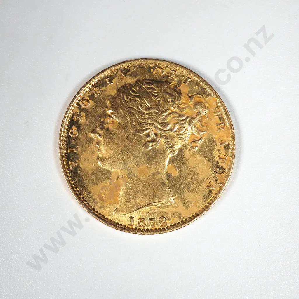 1872 Melbourne Full Sovereign 22ct Gold Coin  Image 1++