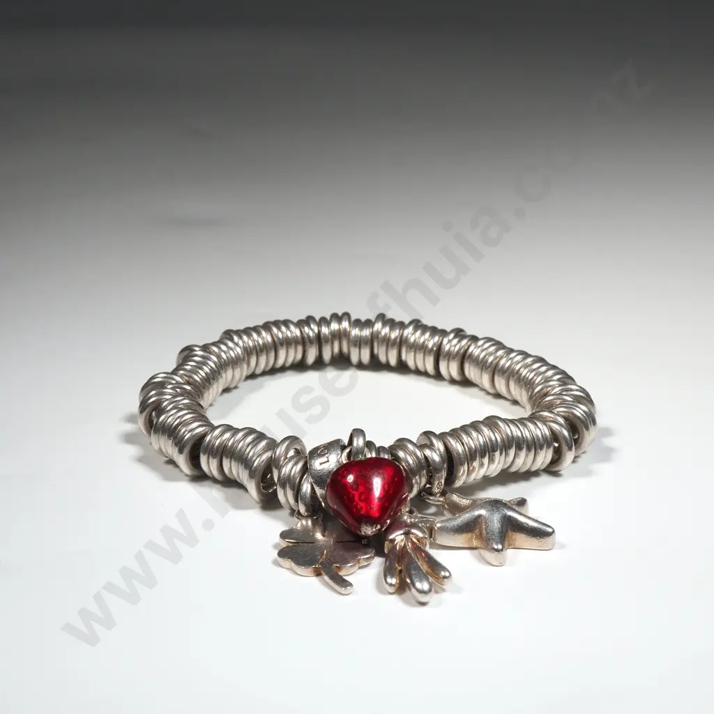 Substantial Sterling Silver "London Links" Bracelet w Additional Attachment Links Image 1++