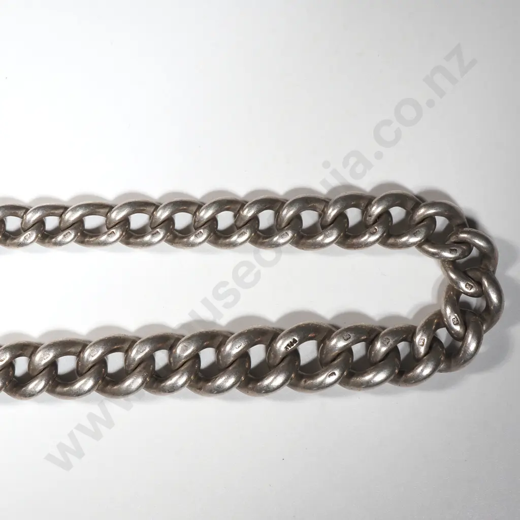 Antique Sterling SIlver Graduated Necklace w Colonial Greenstone Pendant Image 1++