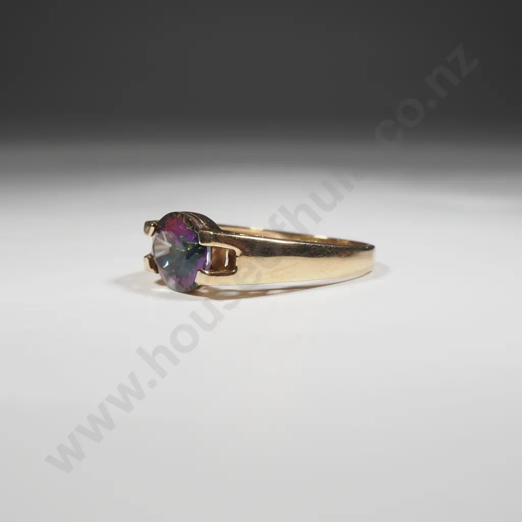 9ct Gold Mystic Topaz Ring Image 1++