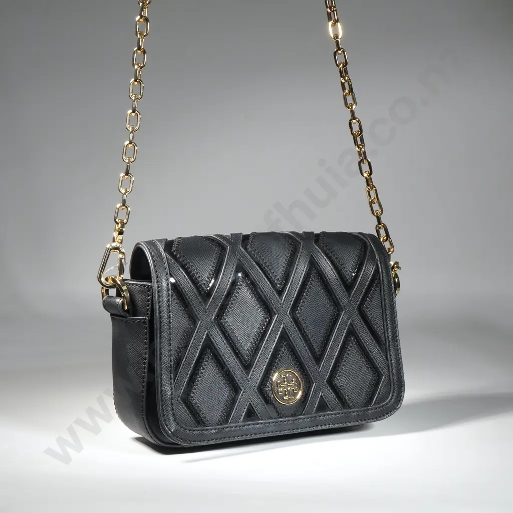 TORY BURCH Robinson Patchwork Mini Chain Shoulder Bag Image 1++