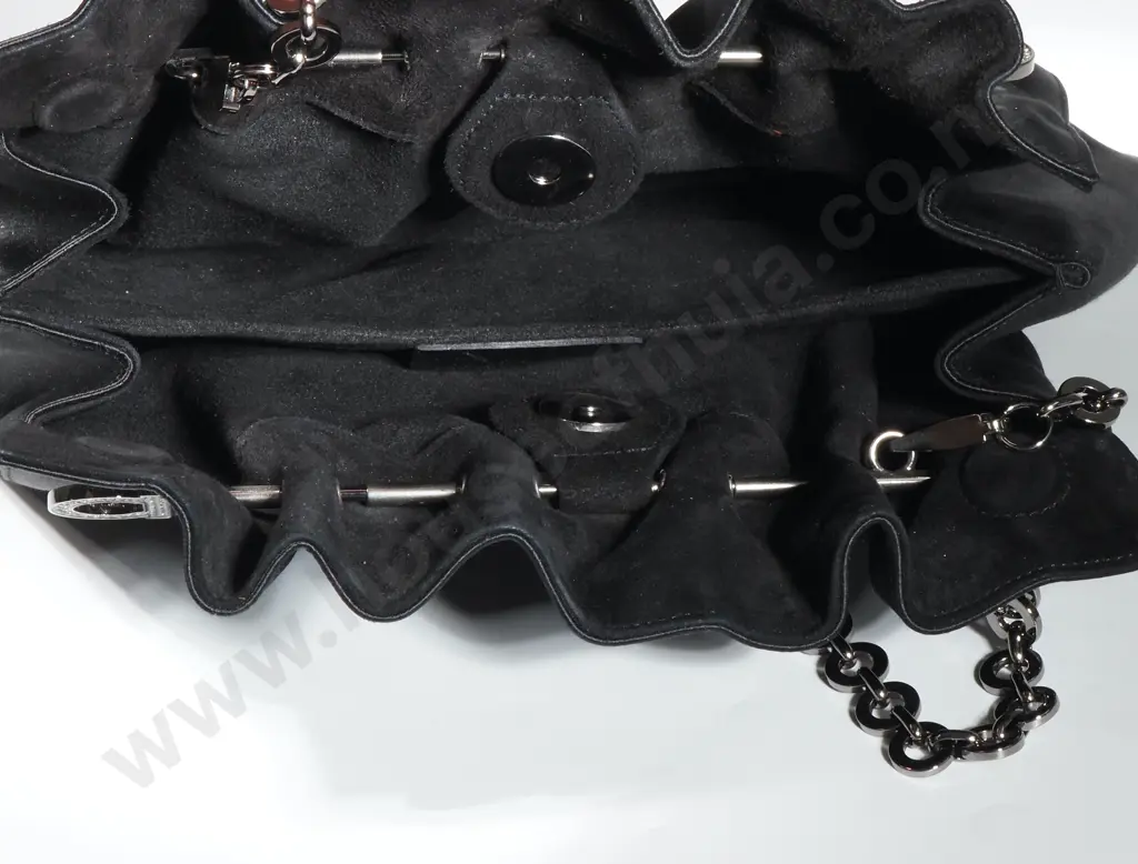 SALVATORE FERRAGAMO Silk Black Handbag Image 1++