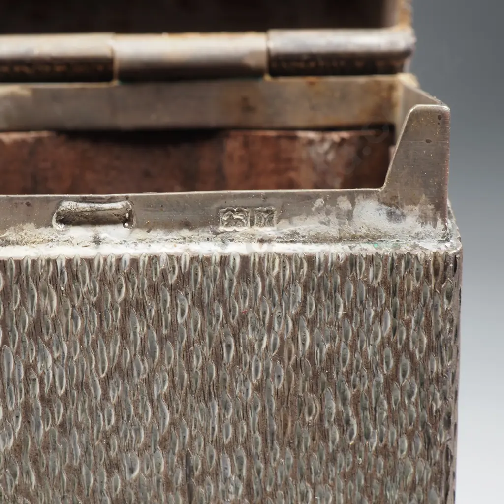 Sterling Silver Textured Box In The Form Of A Vintage Cigarette Box  Image 1++