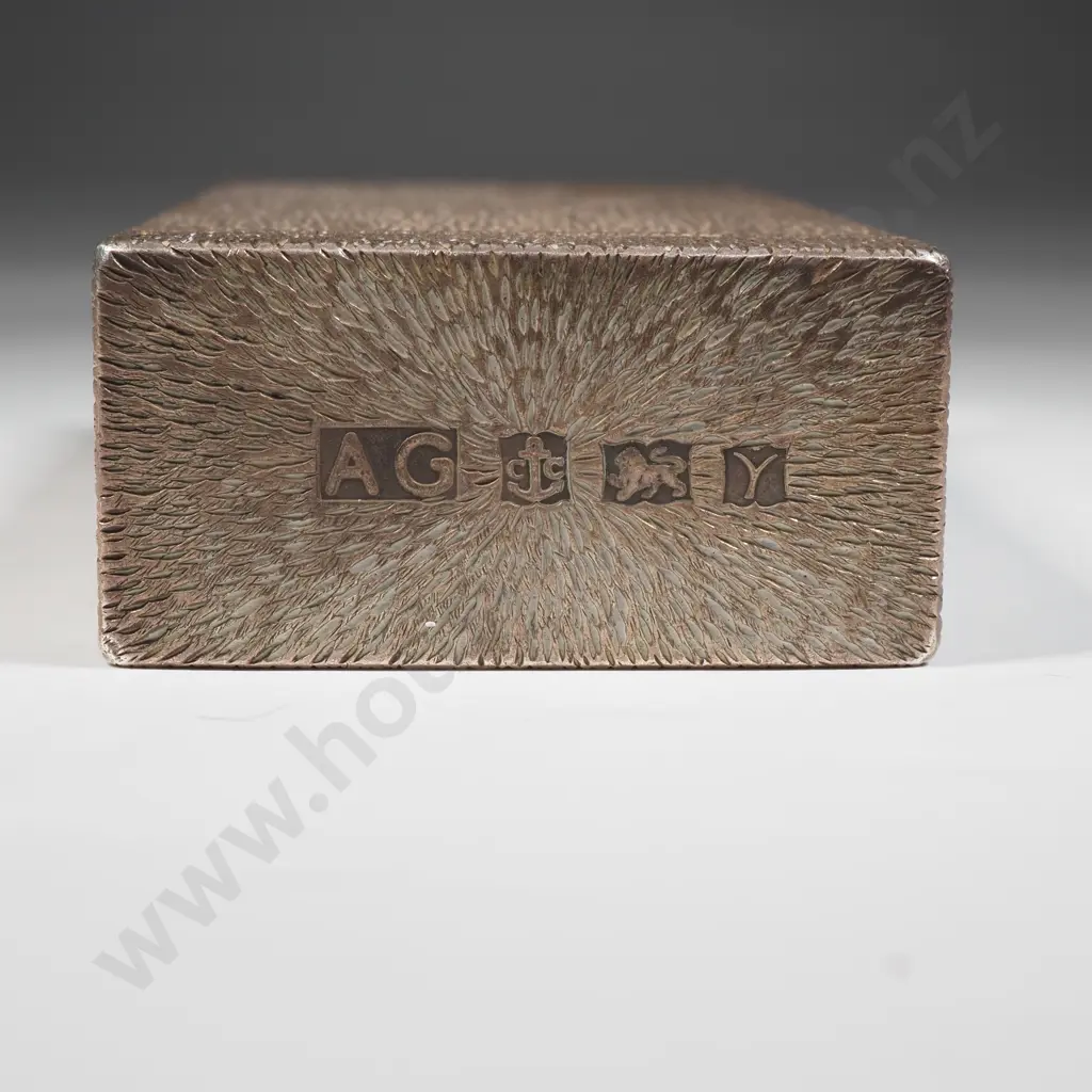 Sterling Silver Textured Box In The Form Of A Vintage Cigarette Box  Image 1++