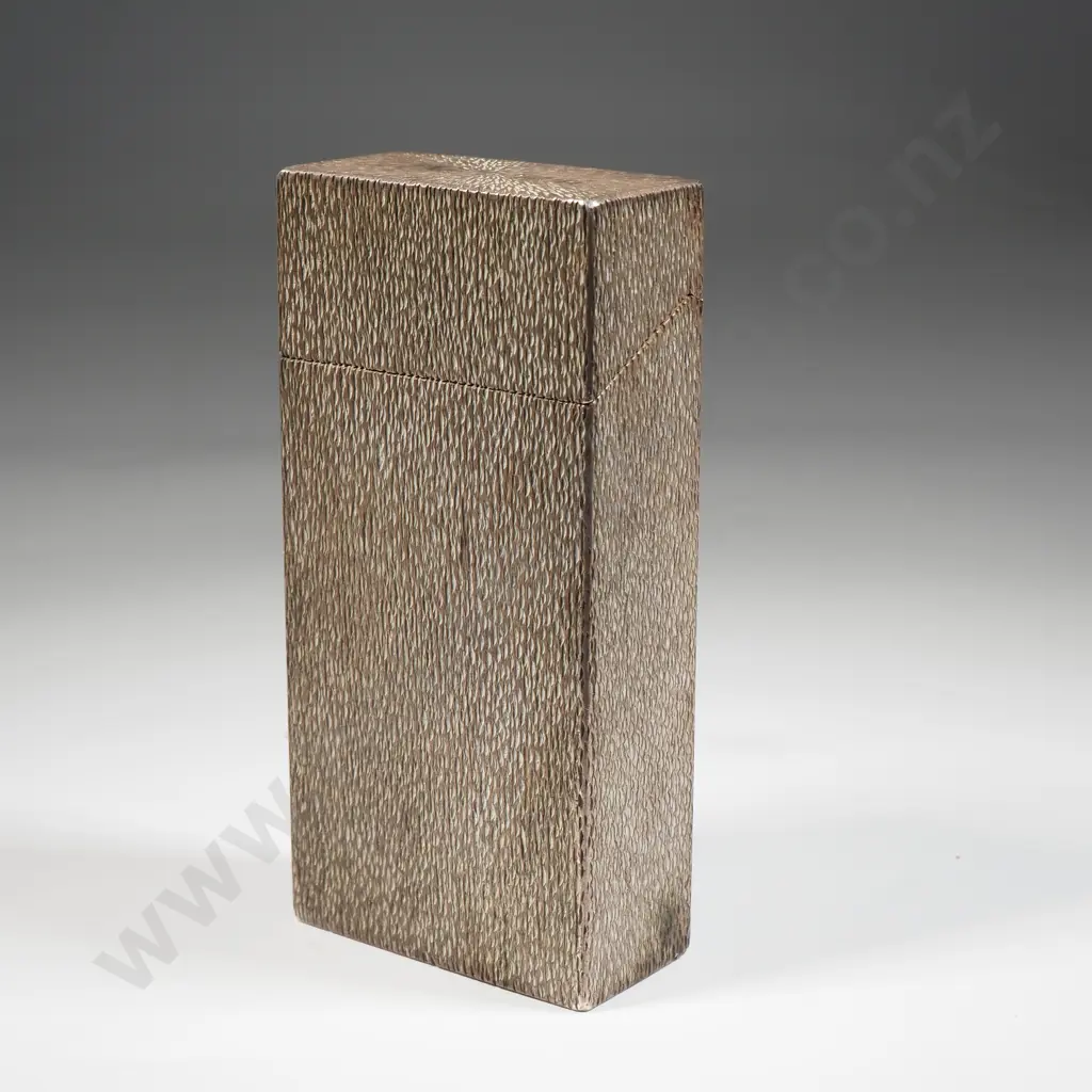 Sterling Silver Textured Box In The Form Of A Vintage Cigarette Box  Image 1++
