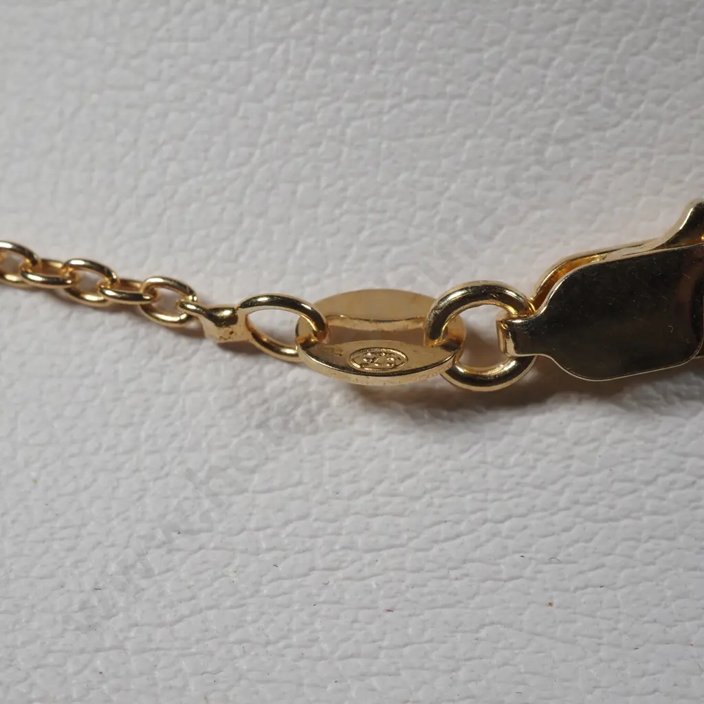 Vintage 9ct Gold & Amethyst Pendant w GP Sterling Silver Chain Image 1++