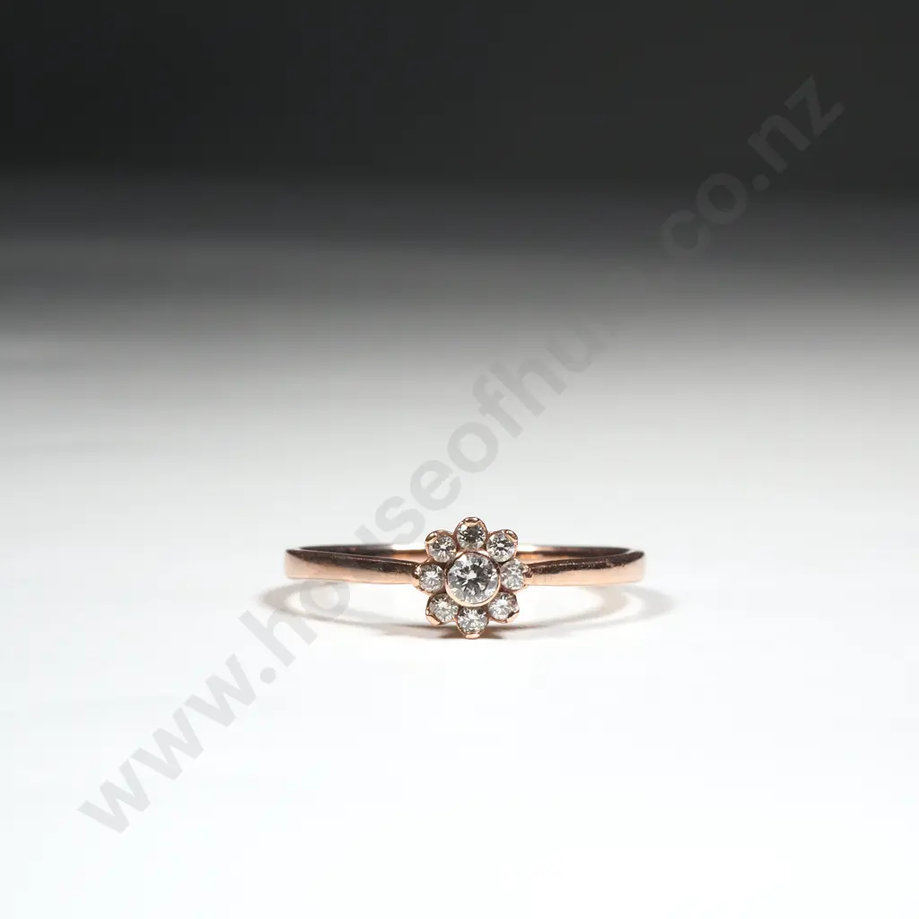 10ct Rose Gold Diamond Ring Image 1++