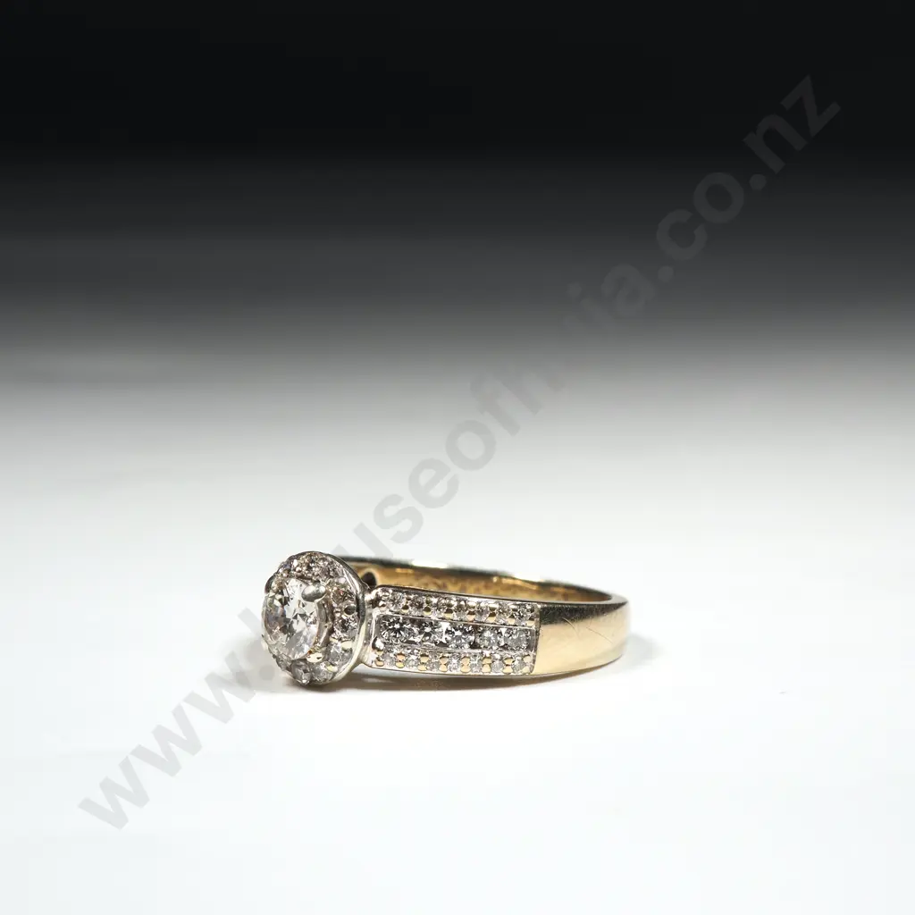 9ct Gold & Diamond Ring Image 1++