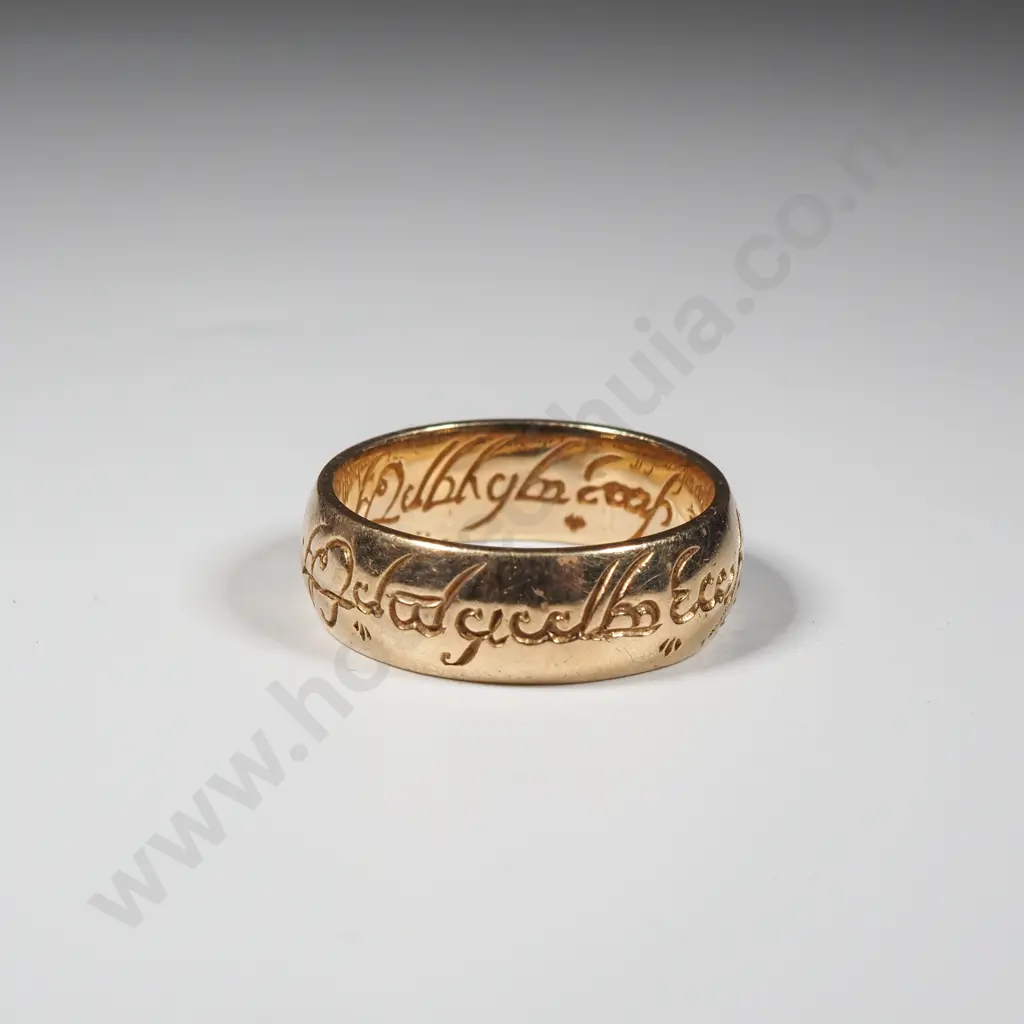 9ct Gold Lord of The Rings "The One Ring" Image 1++