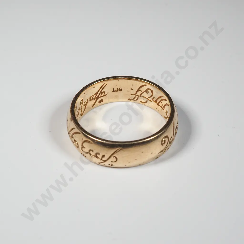 9ct Gold Lord of The Rings "The One Ring" Image 1++