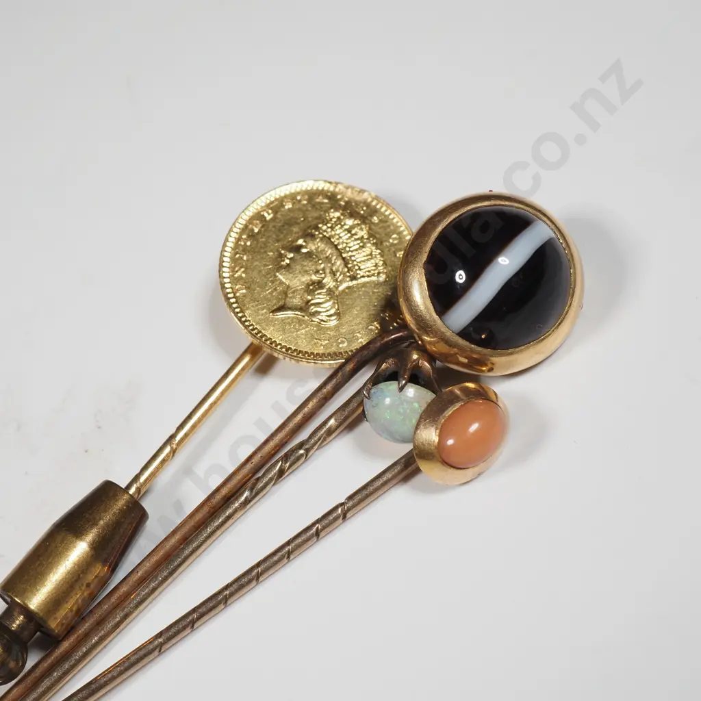 Four Antique Stickpins  Image 1++