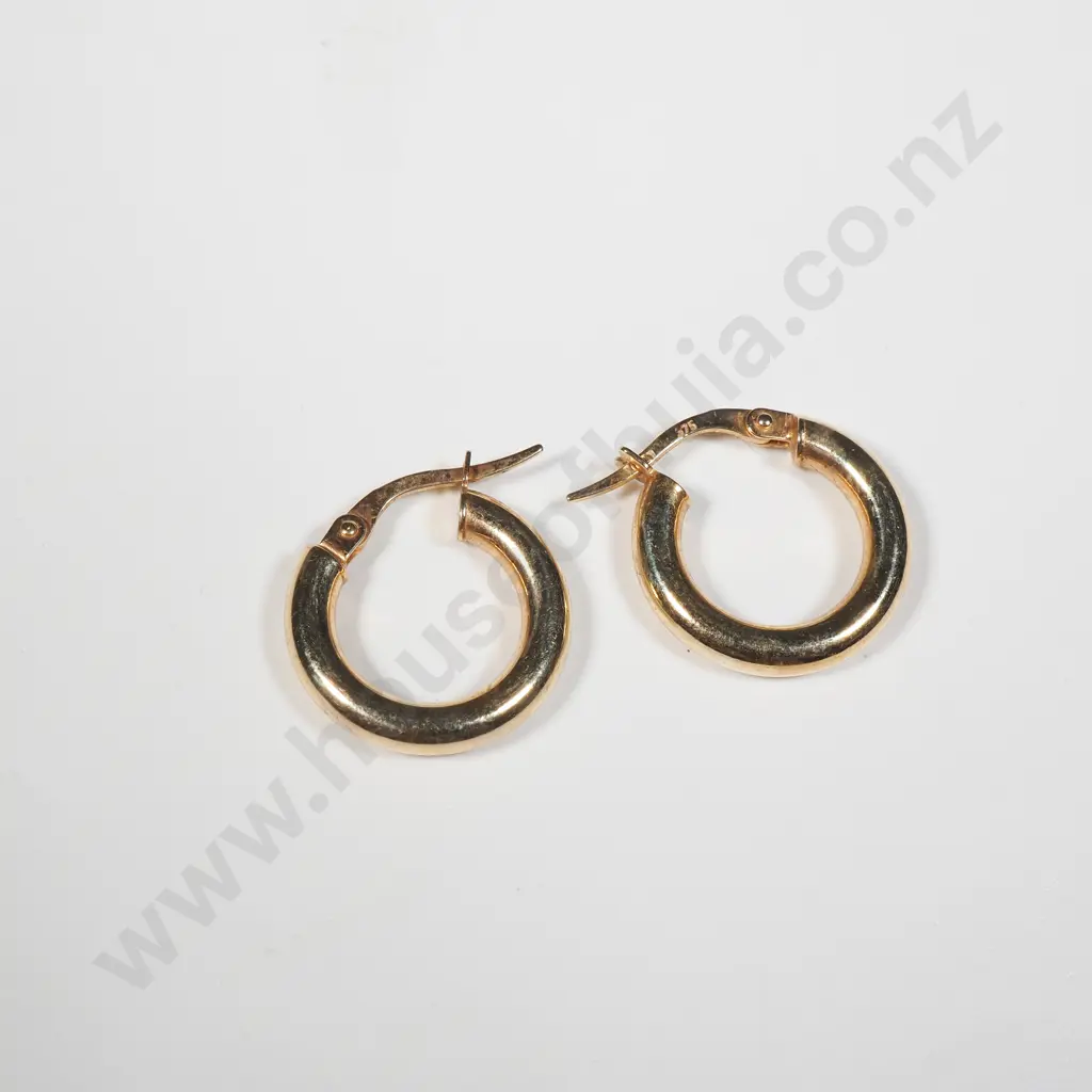9ct Gold Huggie Earrings Image 1++