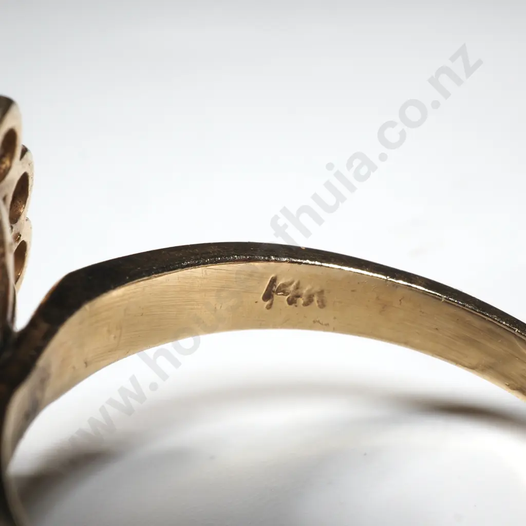 14ct Gold Tahitian Pearl Ring Image 1++