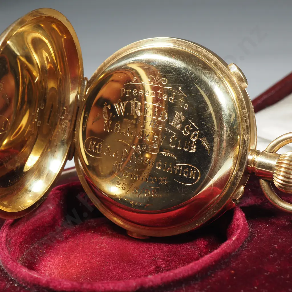 Exceptional Cased 18ct Gold Hunter Pocket Watch Chronometer By Baume London Image 1++